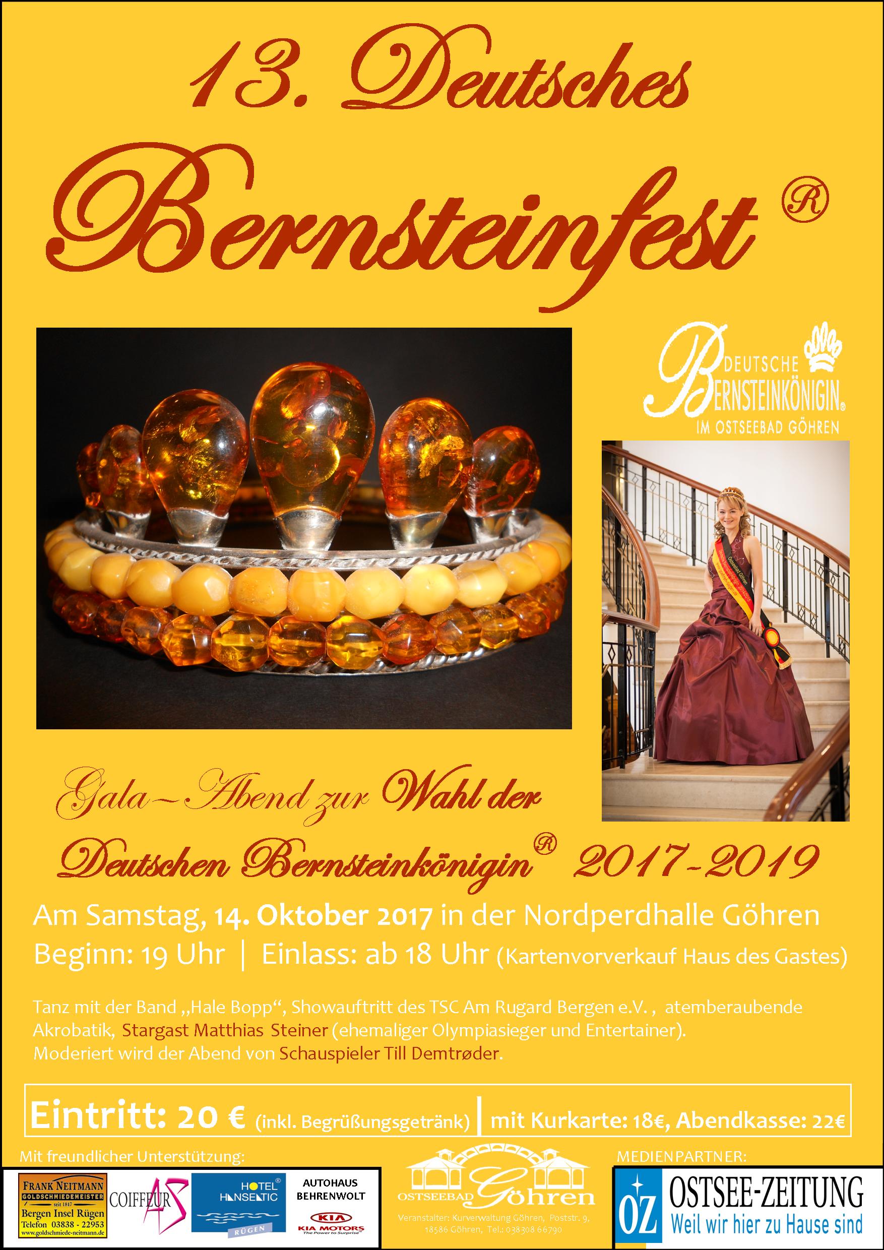 Plakat Bernsteinfest 2017